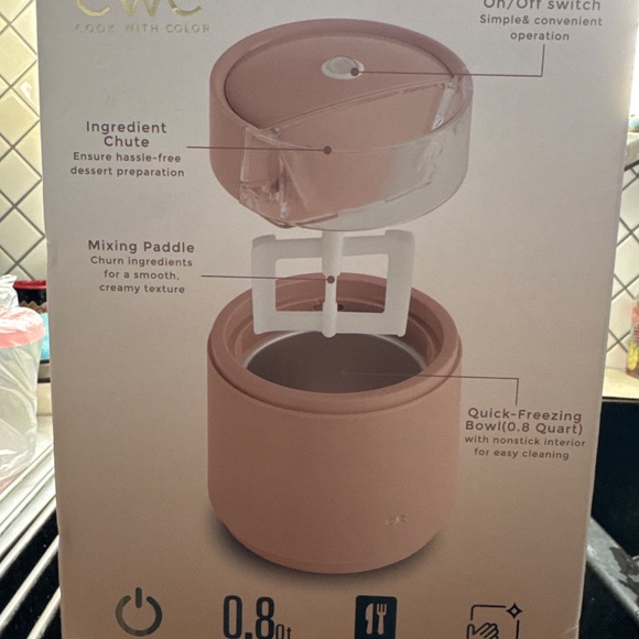CWC Cook with Color Ice Cream Maker in blush pink - Picture 4 of 5